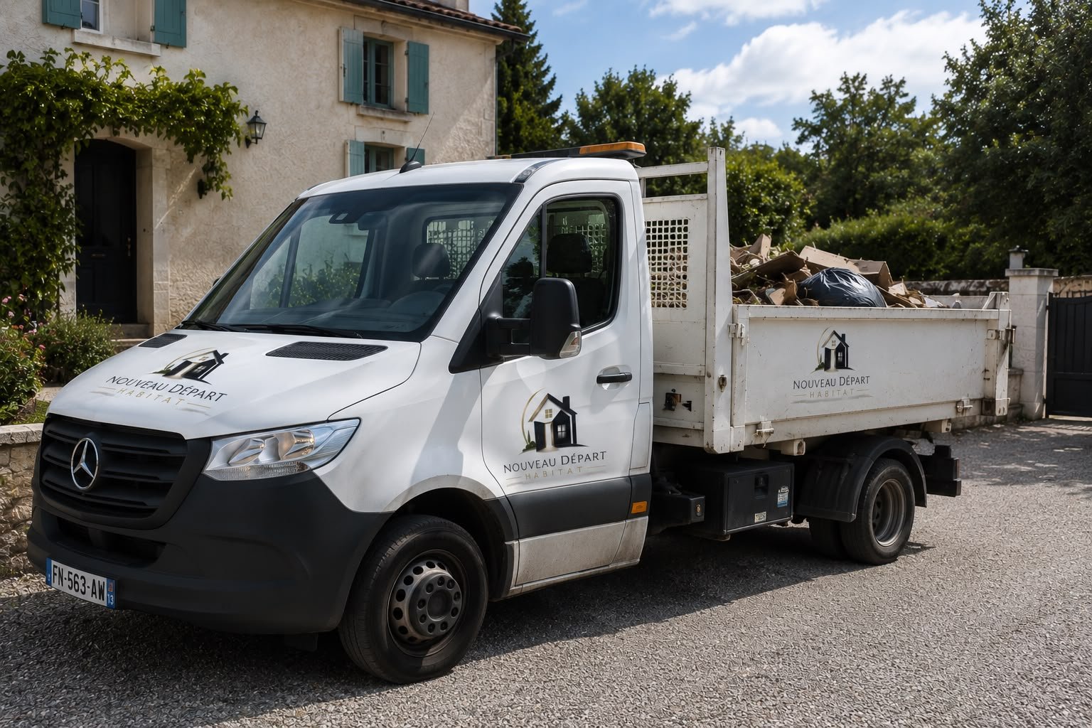 Camion benne Nouveau Départ Habitat